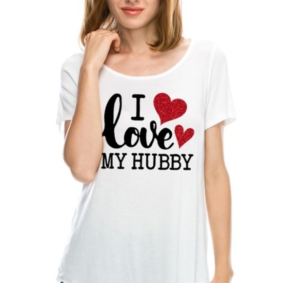 I Love My Hubby Graphic Tee - Picture 4 of 4